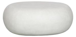 Tavolino da giardino bianco in fibra di argilla , 65 x 49 cm Pebble - vtwonen