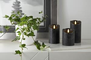 Candela LED in cera nera, altezza 12,5 cm Flamme Rustic - Star Trading