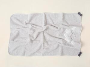Asciugamano per bambini in cotone grigio 75x50 cm Wooly - Foutastic