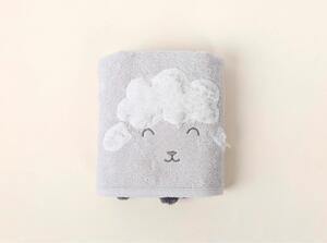 Asciugamano per bambini in cotone grigio 75x50 cm Wooly - Foutastic
