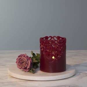 Candela LED a cera rossa, altezza 10 cm Clary - Star Trading