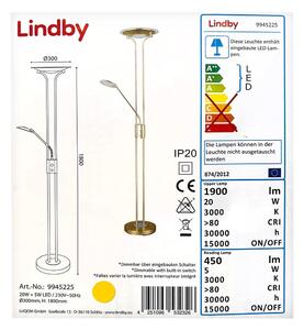 Lindby - Lampada da terra dimmerabile a LED ARAS LED/20W/230V + LED/5W/230V