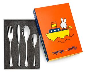 Posate per bambini in acciaio inox argento 4 pezzi Miffy - Zilverstad