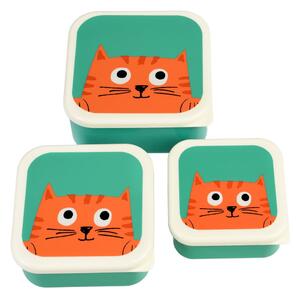Set di 3 scatole per snack Chester Cat - Rex London