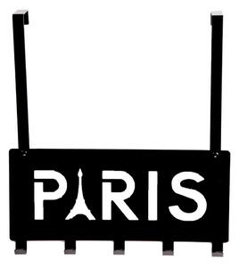 Gancio per porta in metallo nero 30 cm Paris - Compactor