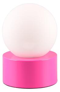 Lampada da tavolo rosa con paralume in vetro (altezza 17 cm) Countess - Trio