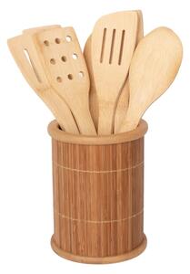 Set di utensili da cucina in bambù 8 pezzi con supporto - Bonami Essentials
