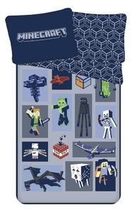 Biancheria da letto singola per bambini in microfibra 140x200 cm Minecraft Emblematic - Jerry Fabrics