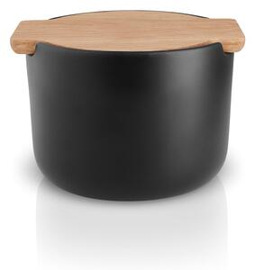 Barattolo di sale in gres nero con coperchio in legno Nordic Nordic Kitchen - Eva Solo