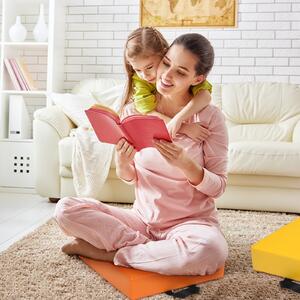 Costway Cuscinetti per bambini con 6 colori e forma quadrata, Cuscini impermeabili con maniglia ergonomica Colorato