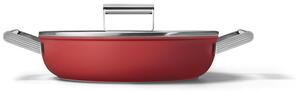 SMEG Estetica Anni '50 Tegame Antiaderente Rosso 28 cm