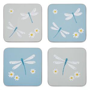 Set 4 Sottobicchieri Quadrati 9,5x9,5 Cm - Handa Panda