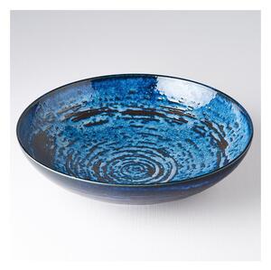 Ciotola da portata in ceramica blu Swirl, ø 28 cm Copper - MIJ