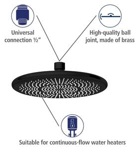 Set doccia nero in acciaio inox 120 cm Water Saving - Wenko
