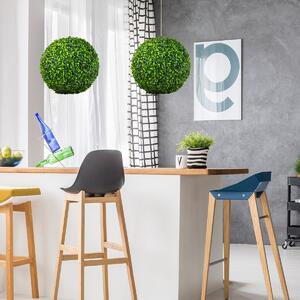 Costway 2 Sfere artificiali resistenti ai raggi UV da 40cm, Piante finte a sferada giardino balcone matrimonio casa