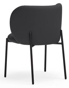 Set di sedie da pranzo nera in imbottito 2 pz Mogi – Teulat