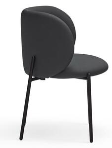 Set di sedie da pranzo nera in imbottito 2 pz Mogi – Teulat