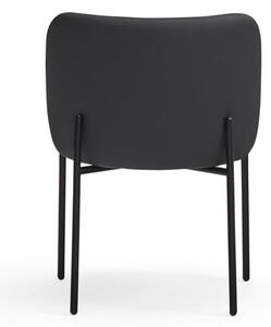 Set di sedie da pranzo nera in imbottito 2 pz Mogi – Teulat