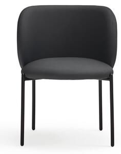 Set di sedie da pranzo nera in imbottito 2 pz Mogi – Teulat