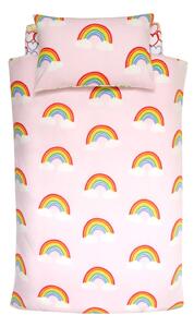 Biancheria da letto singola per bambini in flanella 135x200 cm Rainbow Hearts - Catherine Lansfield