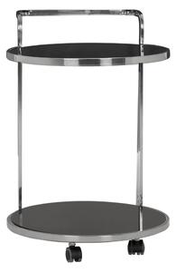 Tavolo da portata su rotelle con piano in vetro ø 50 cm Ackley - Premier Housewares