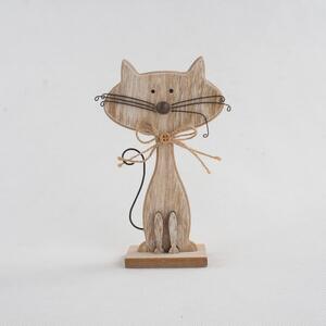 Decorazione in legno a forma di gatto Gatti, altezza 18 cm - Dakls
