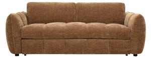Divano letto design 3 posti in tessuto effetto velluto testurizzato terra bruciata WONDER