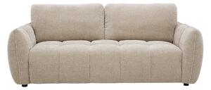 Divano design a 3 posti in tessuto effetto velluto testurizzato tortora WONDER