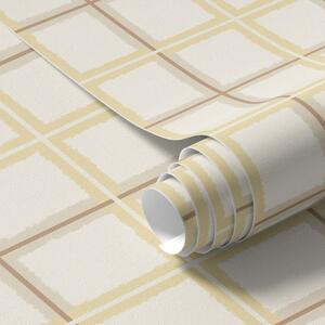 Carta da parati Motivo a rombi chiari con linee gialle e beige, Parati astratta classici, a01267v5 : Uwalls.it