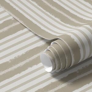 Carta da parati Righe verticali beige e grigio chiaro a trama, Parati geometrica classici, Parati geometrica a righe classici, a01268v3 : Uwalls.it