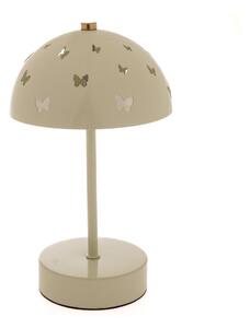Lampada da tavolo per bambini beige in metallo Butterfly – Dakls