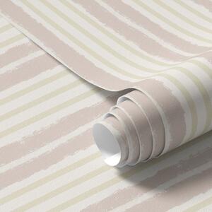 Carta da parati Righe verticali a trama in rosa pallido e crema, Parati geometrica classici, Parati geometrica a righe classici, a01268v7 : Uwalls.it