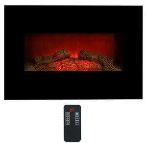 Camino elettrico Memphis Classic Fire con riscaldamento - Stufa elettrica da 1800W - Camino elettrico