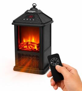 Camino elettrico da tavolo Avilia con telecomando, 1000 W – timer programmabile