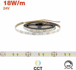 Striscia LED Professional CCT (Bianco Variabile) 2216/240 - IP20 - 18W/m - 5m - 24V Colore Bianco Variabile CCT