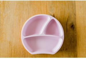 Piatto per bambini in silicone rosa Piatto, ø 20 cm - Kindsgut