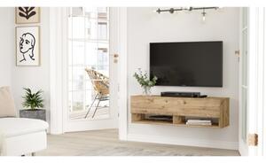 Mobile Tv Sospeso 100x32x30 Effetto Legno Rovere Evolution