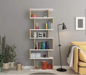 Libreria in rovere bianco/naturale 60x160 cm Bates - Kalune Design