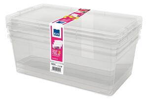 Contenitori multibox multiuso per alimenti in plastica trasparente C Box set 3 pezzi