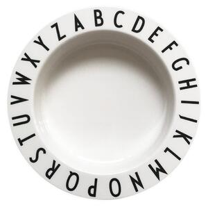 Piatto fondo bianco per bambini , ø 15,5 cm Eat & Learn - Design Letters