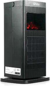 Wit - Piano cottura elettrico, basso consumo energetico, 230 V, riscaldamento elettrico con illuminazione a LED, effetto fiamma 3D, riscaldamento elettrico