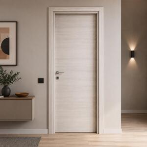 Porta da interno battente reversibile palissandro bianca effetto venato in MDF H210 cm - 60xH210 cm