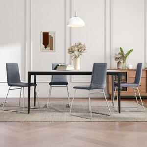 Costway Set di 2/4 sedie da pranzo moderne, Sedia imbottita con schienale pieghevole e struttura in metallo