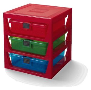 Organizzatore rosso con 3 cassetti Storage - LEGO®