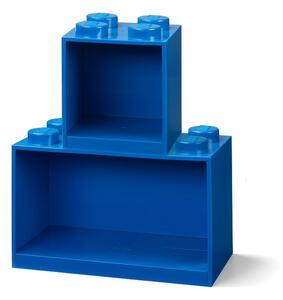 Set di 2 mensole da parete blu per bambini Brick - LEGO®