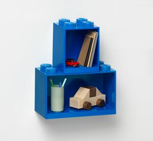 Set di 2 mensole da parete blu per bambini Brick - LEGO®
