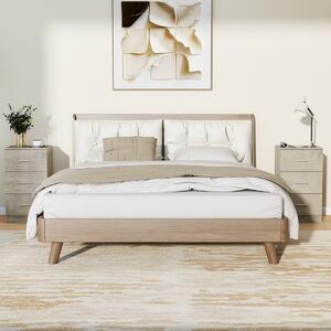 Costway Comò in legno a 3 cassetti comodino con 3 cassetti e dispositivo antiribaltamento, Maniglie in metallo organizzatore per camera da letto Grigio