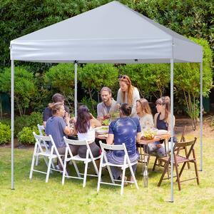 Costway Tendone pop-up da esterno con altezze regolabili e borsa da trasporto, Tenda portatile per spiaggia e giardino Bianco