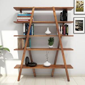 Libreria in legno di pino marrone cognac 120x148 cm Perla - Kalune Design