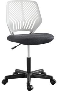 Sedia da ufficio Yaheetech, senza braccioli, ergonomica, scrivania, grigio scuro